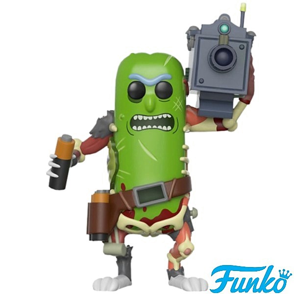 Funko POP #332 Rick and Morty Pickle Rick with Laser Figure
